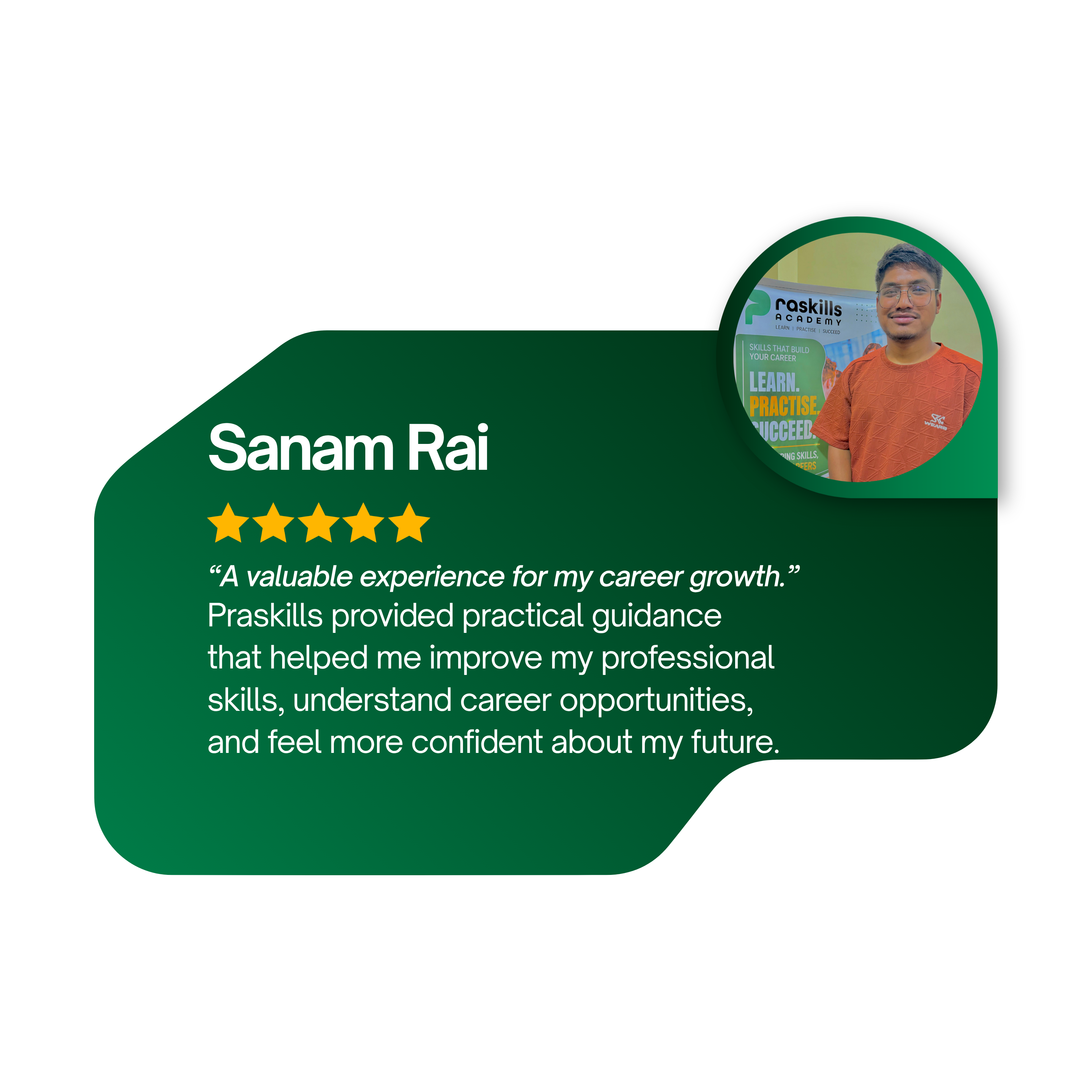 Testimonial from Sanam Rai: 